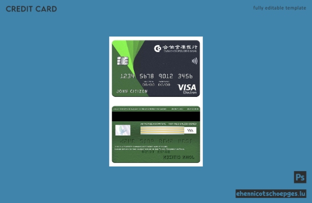 Beispielvorschau der Visa Electron-Karte der Taiwan Cooperative Bank
